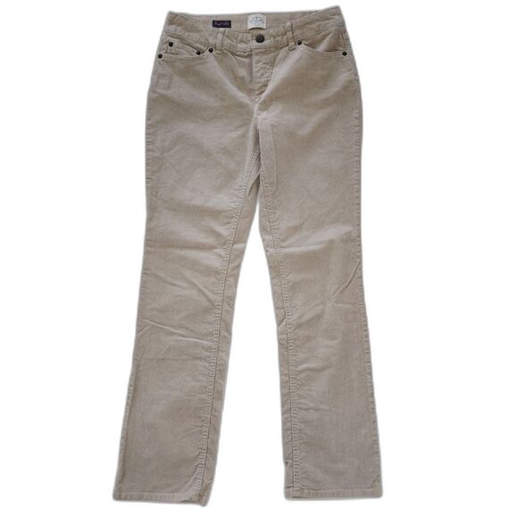 St John's Bay Women's Beige Straight Leg Corduroy Pants Sz 8 - Picture 3 of 6